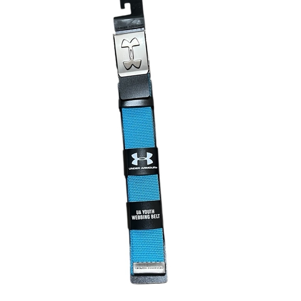 Under Armour Teal With Silver Toned Hardware Belt Adjustable Sizing Up To 34